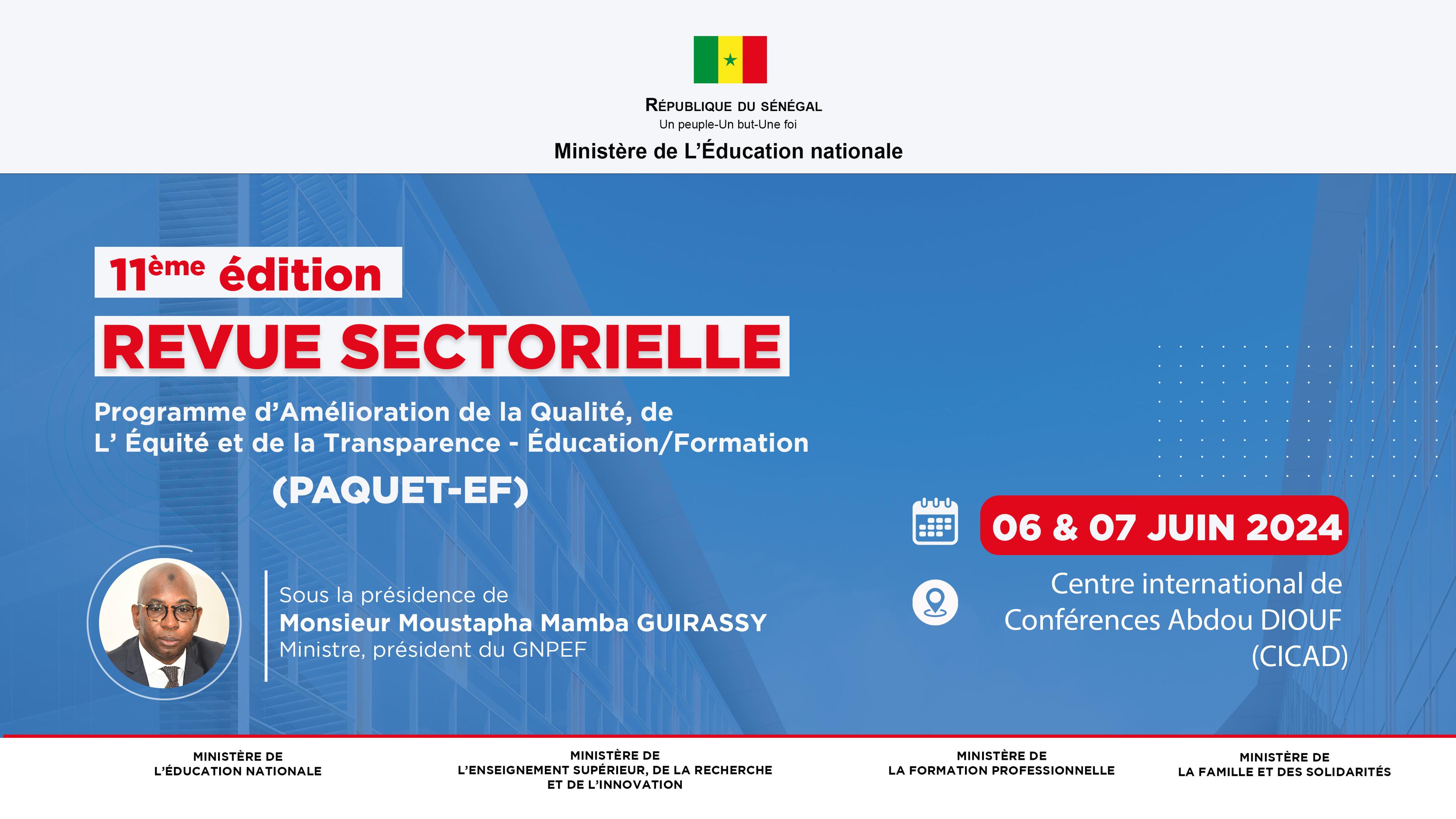 11ème revue du PAQUET-EF : Vers un avenir meilleur pour l'éducation au Sénégal