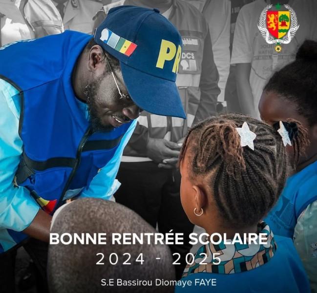 Rentrée des classes 2024/25 :Message de Son Excellence, Bassirou Diomaye FAYE  Président de la République du Sénégal